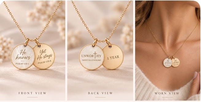 Ivory & gold double discs