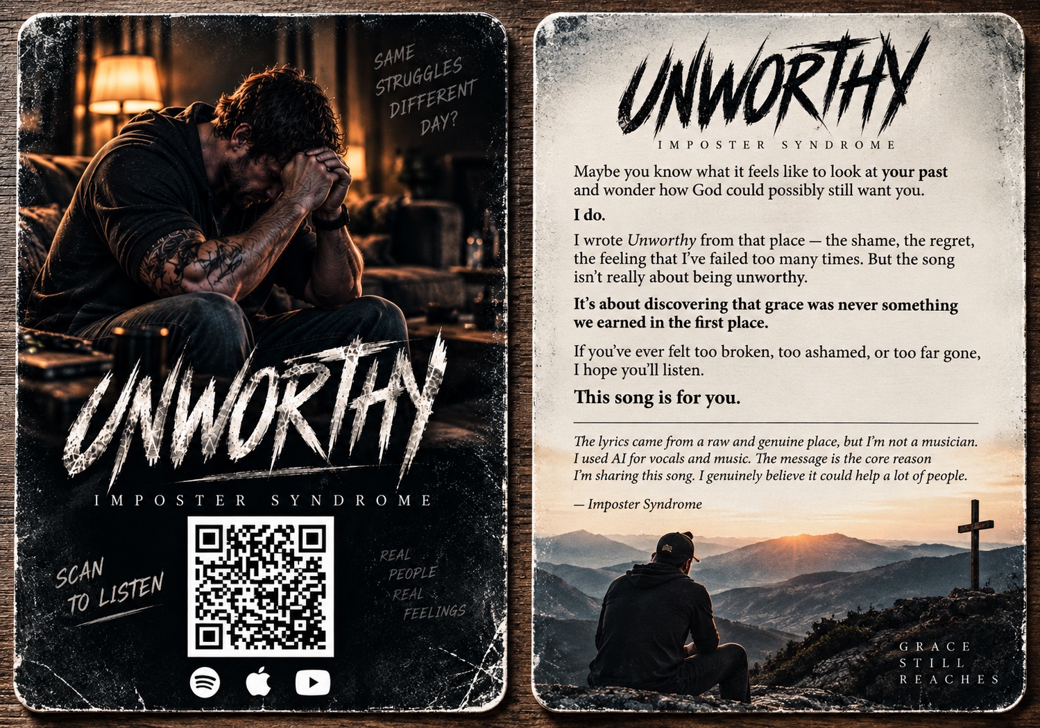 Original two-sided trading card